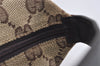 Authentic GUCCI Hand Bag Pouch Purse GG Canvas Leather 0391147 Brown 1501J
