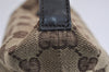Authentic GUCCI Hand Bag Pouch Purse GG Canvas Leather 0391147 Brown 1501J