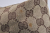 Authentic GUCCI Hand Bag Pouch Purse GG Canvas Leather 0391147 Brown 1501J