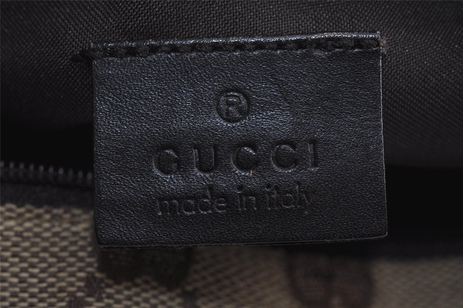 Authentic GUCCI Hand Bag Pouch Purse GG Canvas Leather 0391147 Brown 1501J