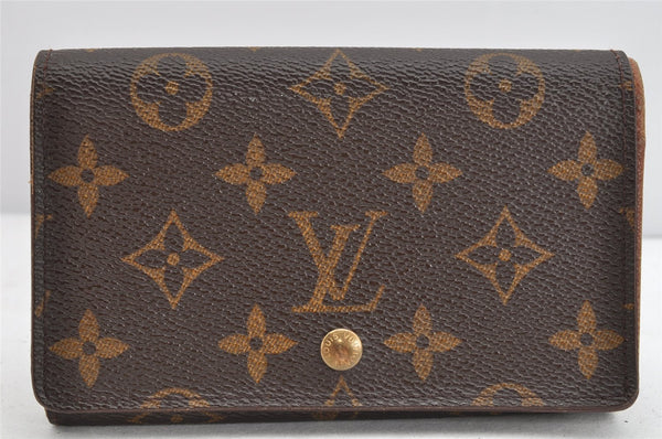 Auth Louis Vuitton Monogram Porte Monnaie Billets Tresor Wallet M61730 LV 1501K