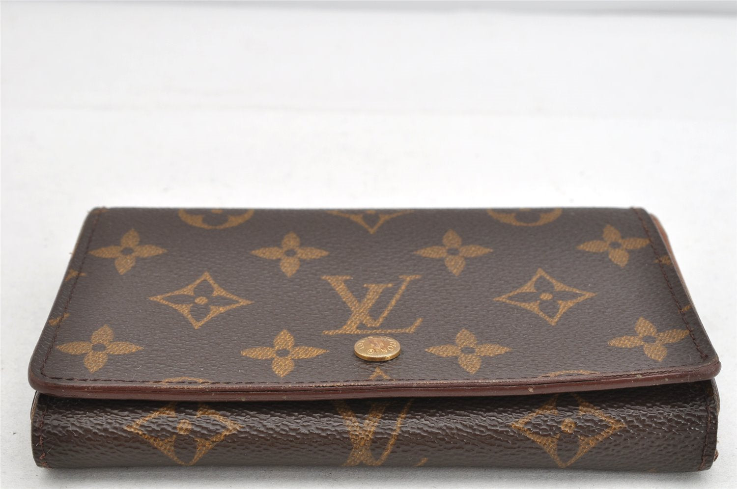 Auth Louis Vuitton Monogram Porte Monnaie Billets Tresor Wallet M61730 LV 1501K