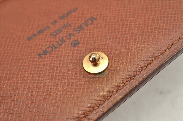 Auth Louis Vuitton Monogram Porte Monnaie Billets Tresor Wallet M61730 LV 1501K