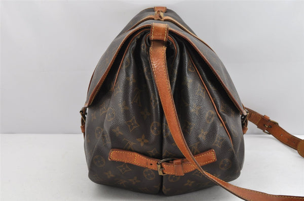 Authentic Louis Vuitton Monogram Saumur 35 Shoulder Cross Bag M42254 LV 1503K