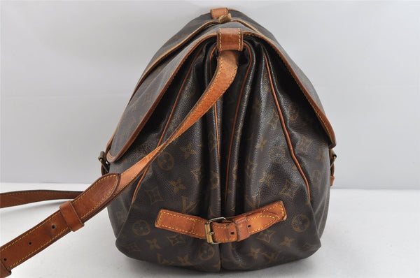 Authentic Louis Vuitton Monogram Saumur 35 Shoulder Cross Bag M42254 LV 1503K