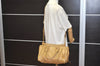 Authentic MIU MIU Vintage Leather 2Way Shoulder Hand Bag Beige 1504J