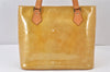 Authentic Louis Vuitton Vernis Houston Shoulder Hand Bag Yellow M91004 LV 1504K