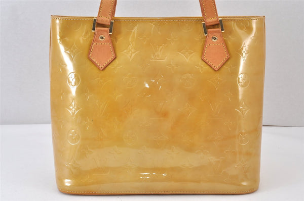 Authentic Louis Vuitton Vernis Houston Shoulder Hand Bag Yellow M91004 LV 1504K