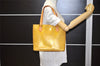 Authentic Louis Vuitton Vernis Houston Shoulder Hand Bag Yellow M91004 LV 1504K