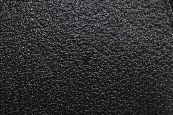 Authentic GUCCI Bamboo Drawstring Backpack Purse Suede Leather Navy Blue 1505J