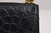 Authentic SAINT LAURENT Clutch Hand Bag Purse Leather 607779 Black YSL 1506J