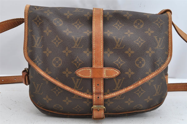Authentic Louis Vuitton Monogram Saumur 30 Shoulder Cross Bag M42256 LV 1506K