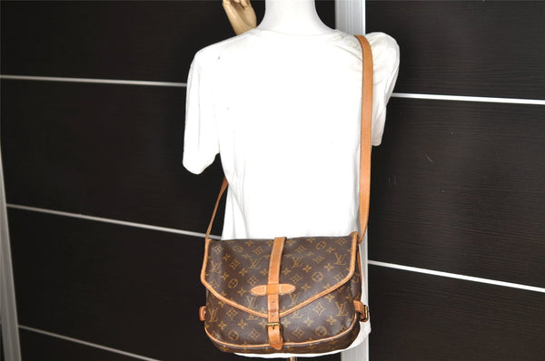 Authentic Louis Vuitton Monogram Saumur 30 Shoulder Cross Bag M42256 LV 1506K