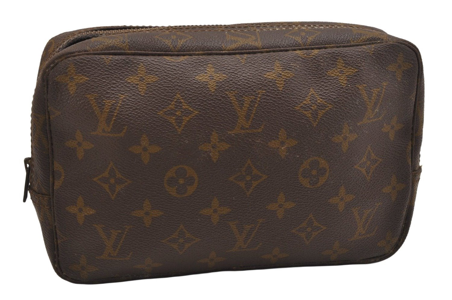 Auth Louis Vuitton Monogram Trousse Toilette 23 Clutch Hand Bag Old Model 1508K