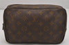 Auth Louis Vuitton Monogram Trousse Toilette 23 Clutch Hand Bag Old Model 1508K