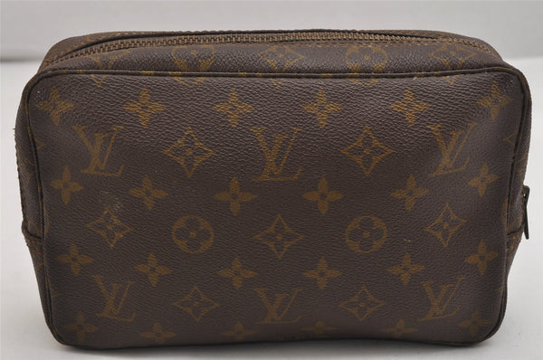 Auth Louis Vuitton Monogram Trousse Toilette 23 Clutch Hand Bag Old Model 1508K