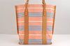 Authentic BURBERRY BLUE LABEL Shoulder Tote Bag Canvas Leather Pink 1509J