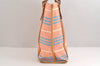 Authentic BURBERRY BLUE LABEL Shoulder Tote Bag Canvas Leather Pink 1509J