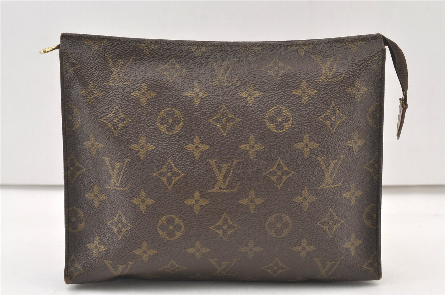 Authentic Louis Vuitton Monogram Poche Toilette 26 M47542 Cosmetics Pouch 1509K