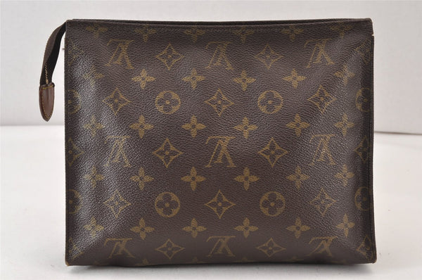 Authentic Louis Vuitton Monogram Poche Toilette 26 M47542 Cosmetics Pouch 1509K