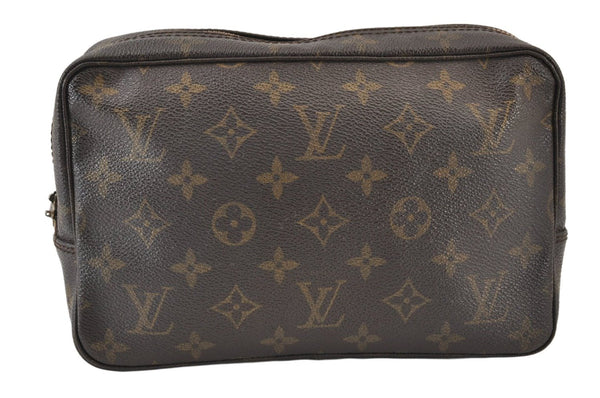 Auth Louis Vuitton Monogram Trousse Toilette 23 Clutch Bag M47524 LV Junk 1511K