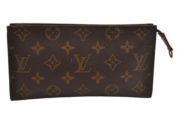 Authentic Louis Vuitton Monogram Pouch For Bucket GM LV Junk 1512J