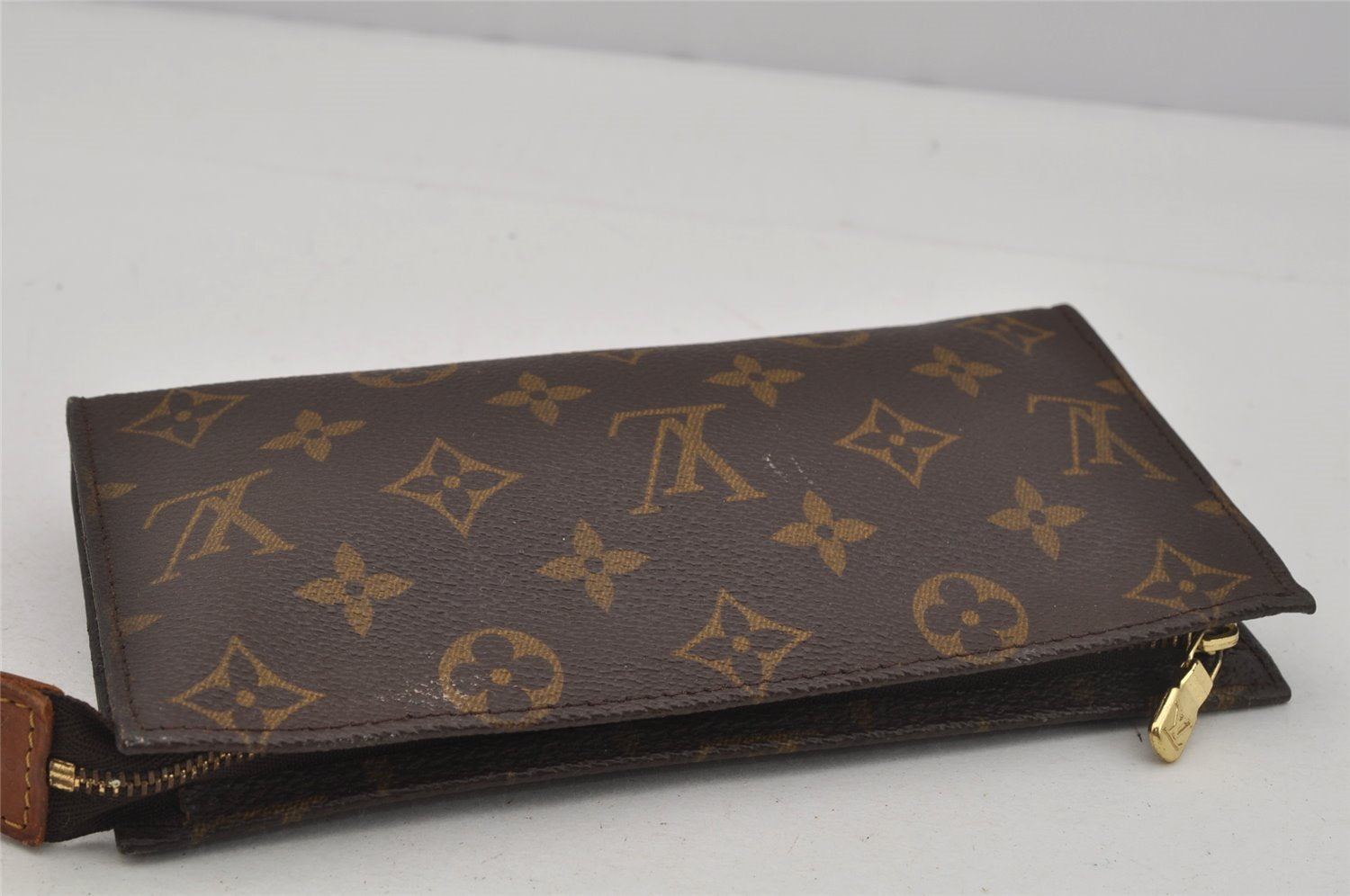 Authentic Louis Vuitton Monogram Pouch For Bucket GM LV Junk 1512J