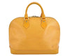 Authentic Louis Vuitton Epi Alma PM Hand Bag Yellow M52149 LV 1512K