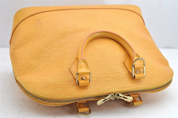 Authentic Louis Vuitton Epi Alma PM Hand Bag Yellow M52149 LV 1512K