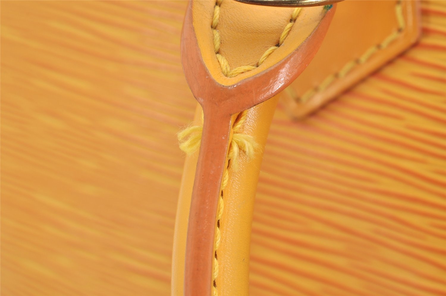 Authentic Louis Vuitton Epi Alma PM Hand Bag Yellow M52149 LV 1512K