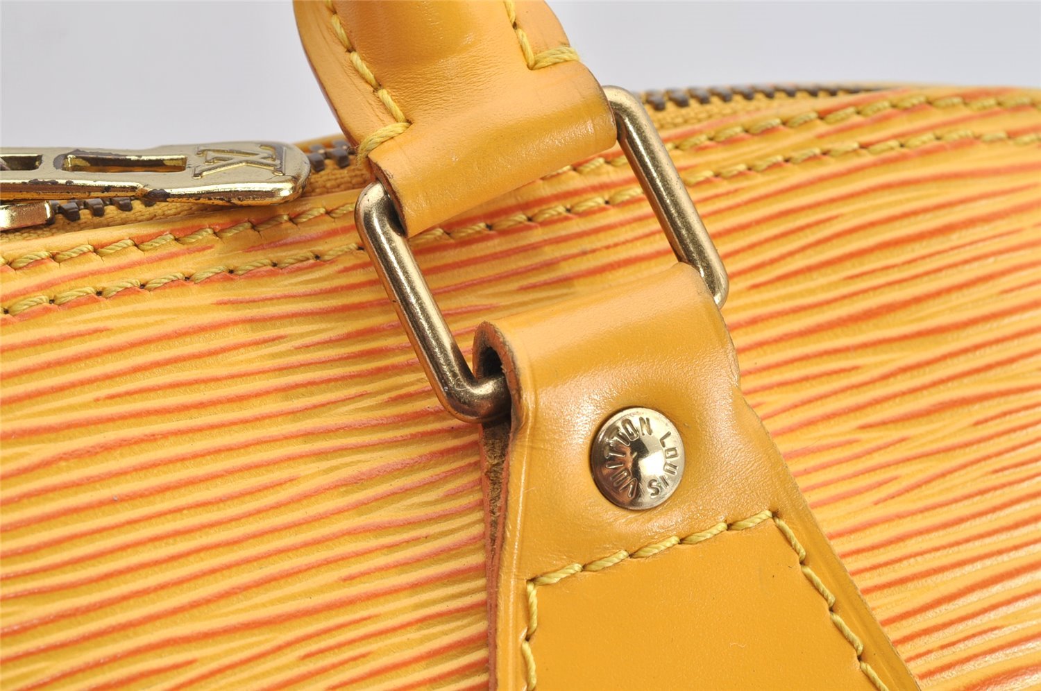 Authentic Louis Vuitton Epi Alma PM Hand Bag Yellow M52149 LV 1512K
