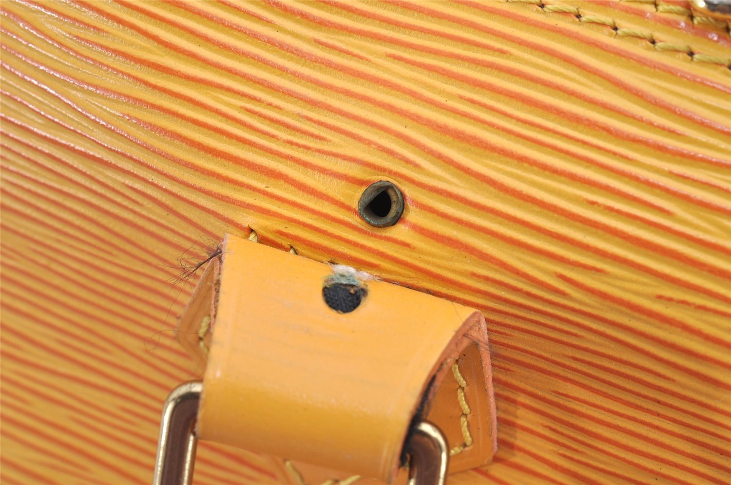 Authentic Louis Vuitton Epi Alma PM Hand Bag Yellow M52149 LV 1512K