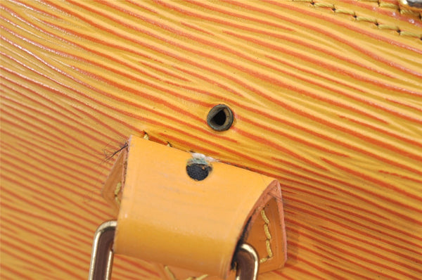 Authentic Louis Vuitton Epi Alma PM Hand Bag Yellow M52149 LV 1512K