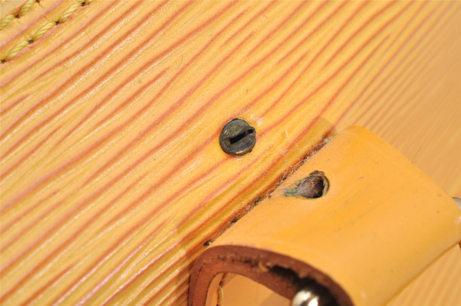 Authentic Louis Vuitton Epi Alma PM Hand Bag Yellow M52149 LV 1512K