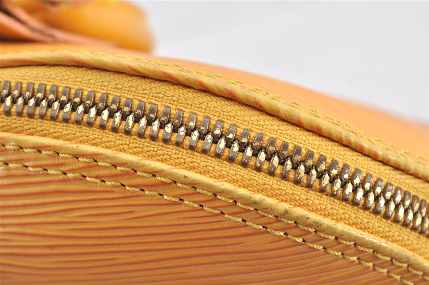 Authentic Louis Vuitton Epi Alma PM Hand Bag Yellow M52149 LV 1512K