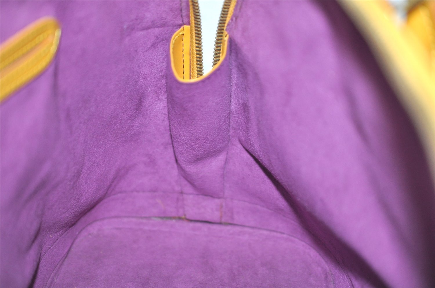 Authentic Louis Vuitton Epi Alma PM Hand Bag Yellow M52149 LV 1512K