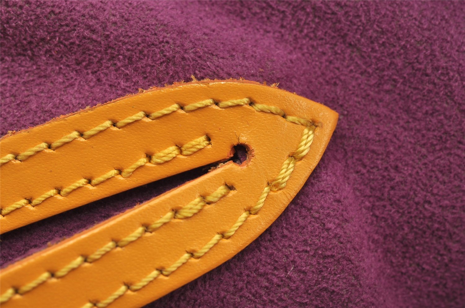 Authentic Louis Vuitton Epi Alma PM Hand Bag Yellow M52149 LV 1512K