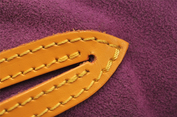 Authentic Louis Vuitton Epi Alma PM Hand Bag Yellow M52149 LV 1512K