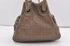 Authentic Christian Dior Cannage Leather Shoulder Bag Brown CD 1516J