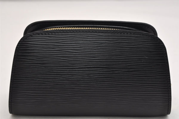 Authentic Louis Vuitton Epi Dauphine Cosmetic Pouch Black M48442 LV 1517K