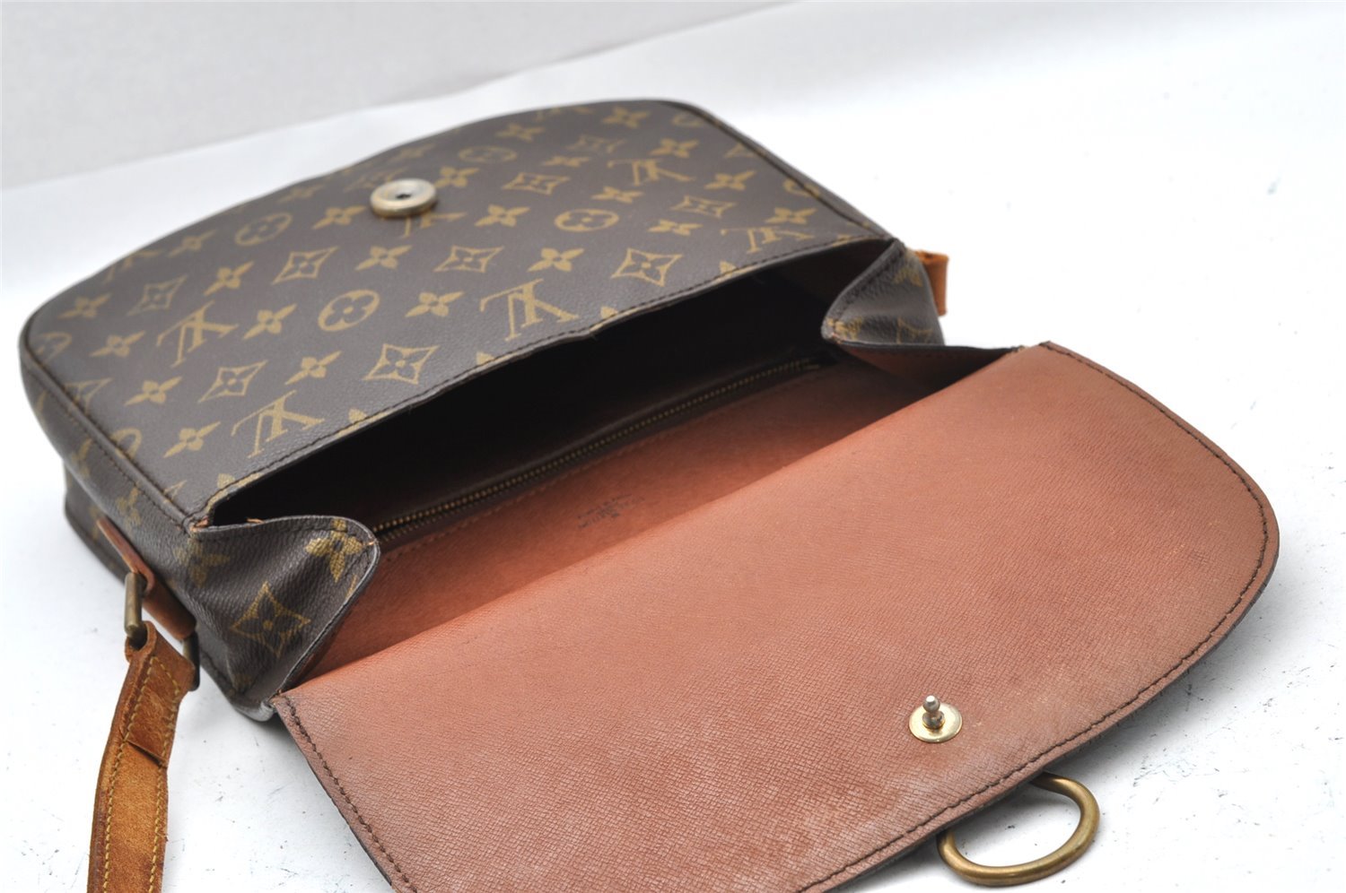 Auth Louis Vuitton Monogram Saint Cloud GM M51242 Shoulder Cross Bag Junk 1518I