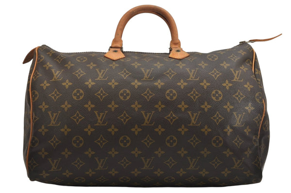 Authentic Louis Vuitton Monogram Speedy 40 Hand Boston Bag M41522 LV 1519K