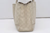 Authentic GUCCI Princy Guccissima GG Leather Tote Bag 163805 White 1520J