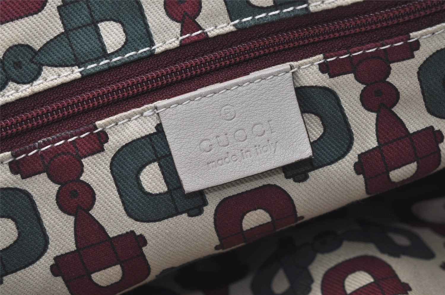 Authentic GUCCI Princy Guccissima GG Leather Tote Bag 163805 White 1520J