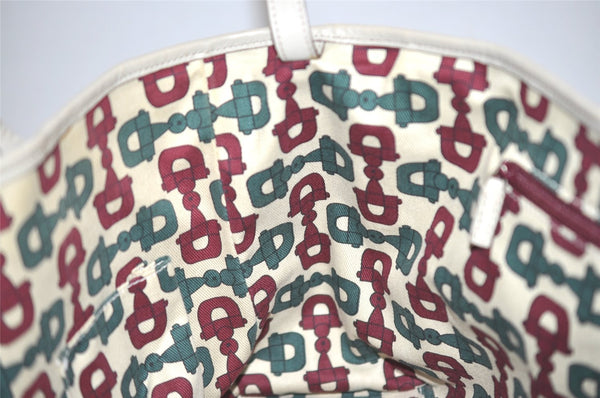 Authentic GUCCI Princy Guccissima GG Leather Tote Bag 163805 White 1520J
