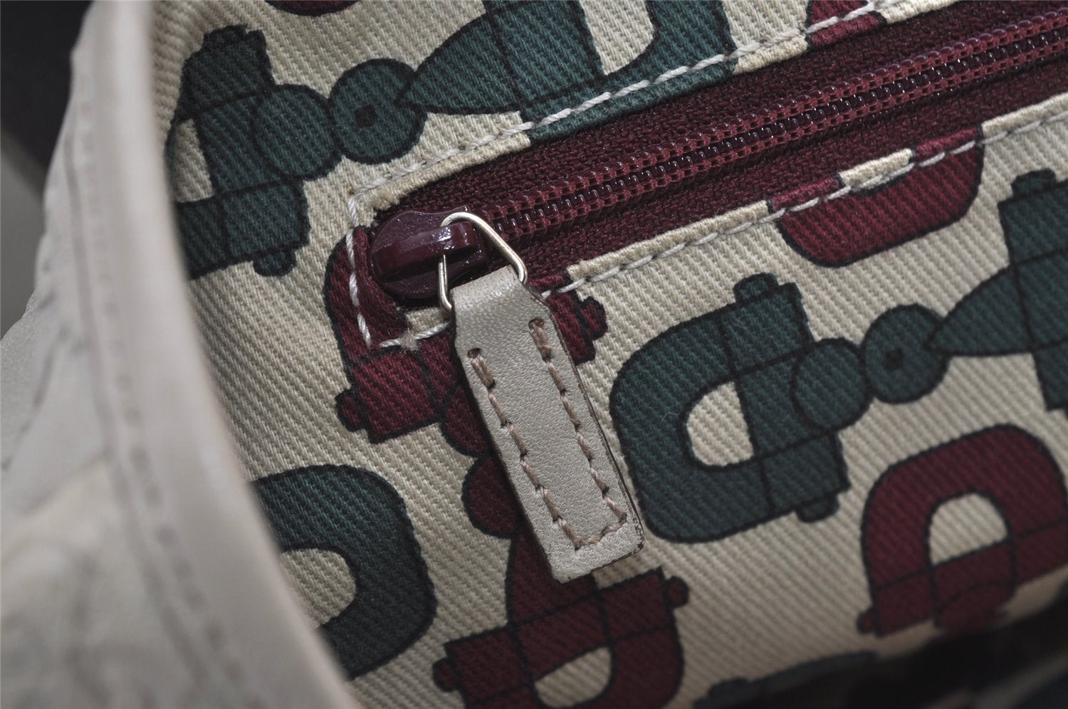 Authentic GUCCI Princy Guccissima GG Leather Tote Bag 163805 White 1520J