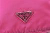 Authentic PRADA Vintage Nylon Tessuto Drawstring Hand Bag Purse Pink 1522J