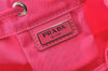 Authentic PRADA Vintage Nylon Tessuto Drawstring Hand Bag Purse Pink 1522J