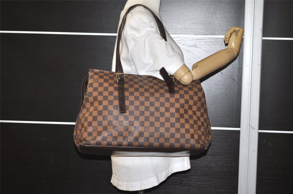 Authentic Louis Vuitton Damier Chelsea Shoulder Tote Bag N51119 LV 1523I