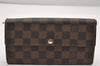 Authentic Louis Vuitton Damier Portefeuille Sarah Long Wallet N61734 LV 1524J